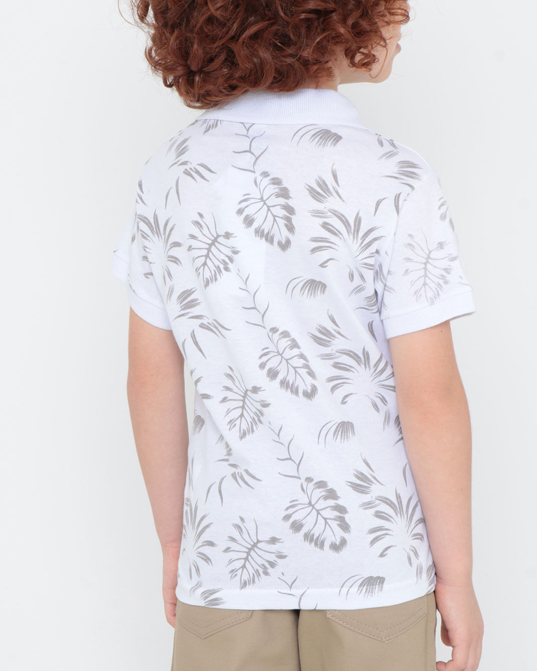 Polo-Infantil-Folhas-Estampada-Branca