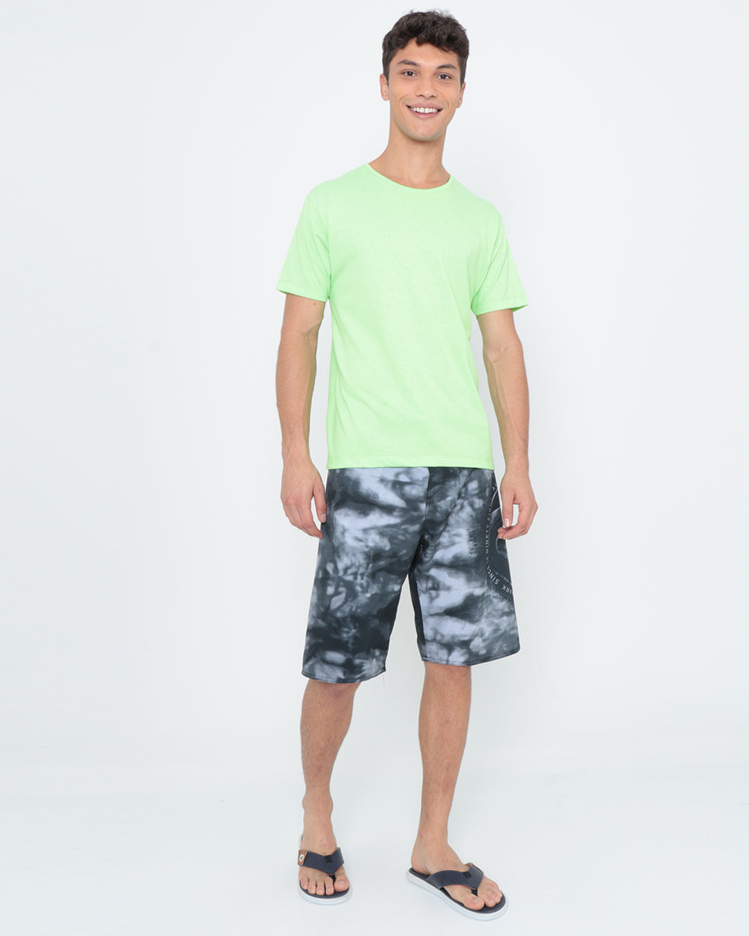 Camiseta-Basica-Lisa-Neon-Verde