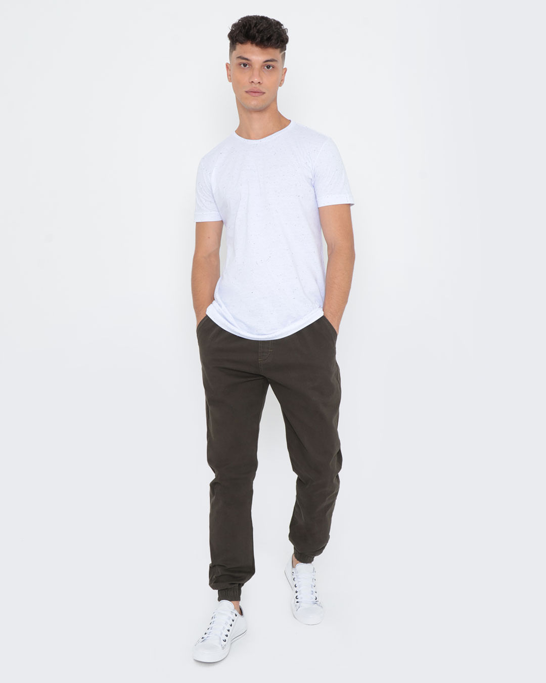 Calca-Sarja-Masculina-Jogger-Lisa-Verde-Escuro