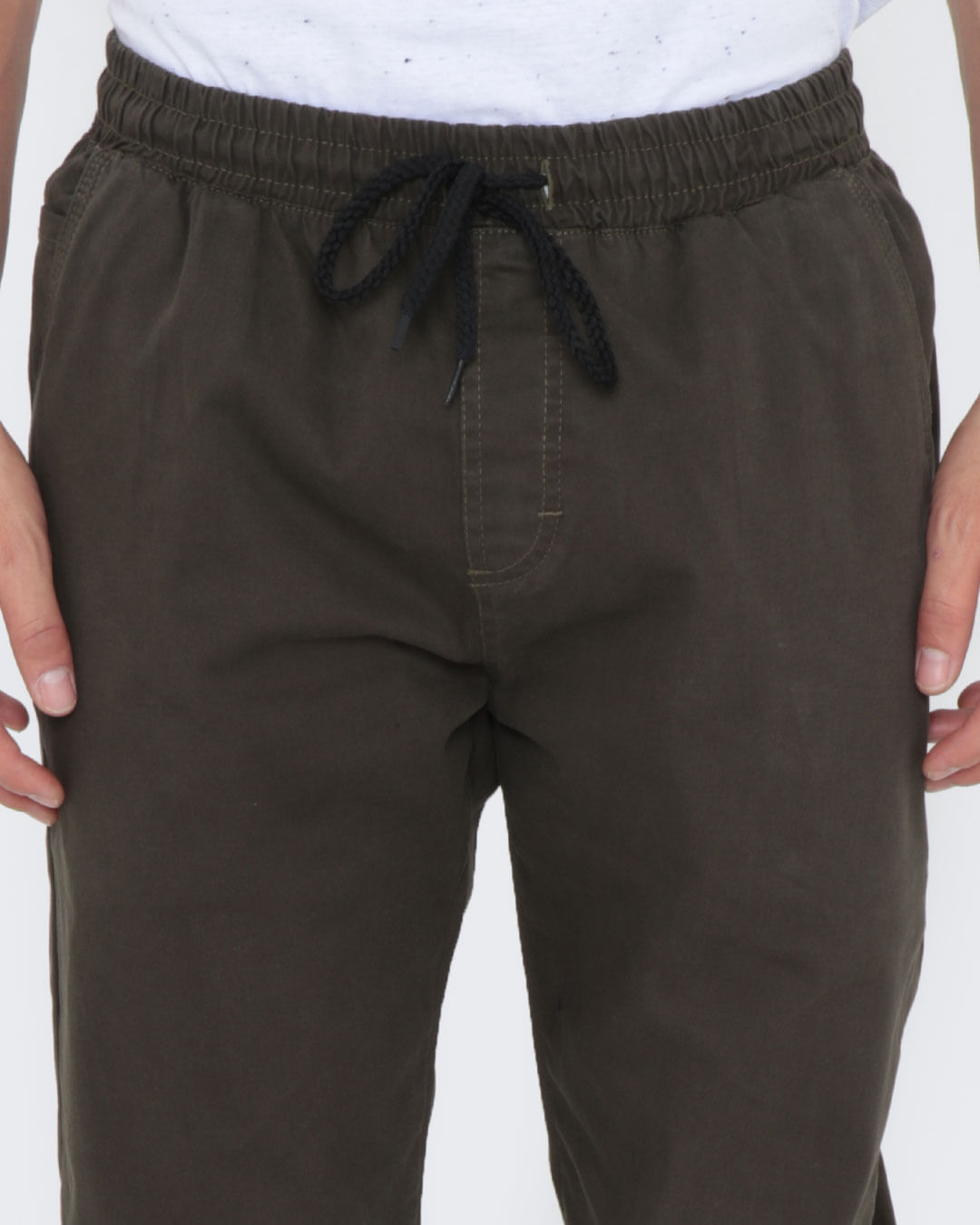 Calca-Sarja-Masculina-Jogger-Lisa-Verde-Escuro