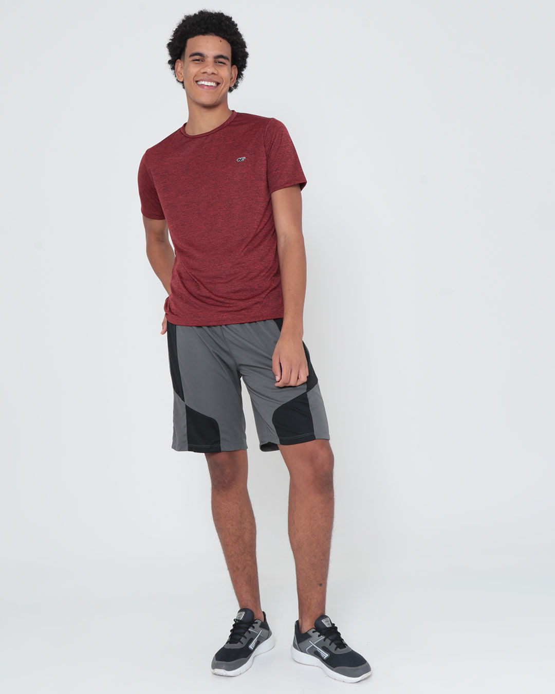 Camiseta-Manga-Curta-Fitness-Rajada-Vinho