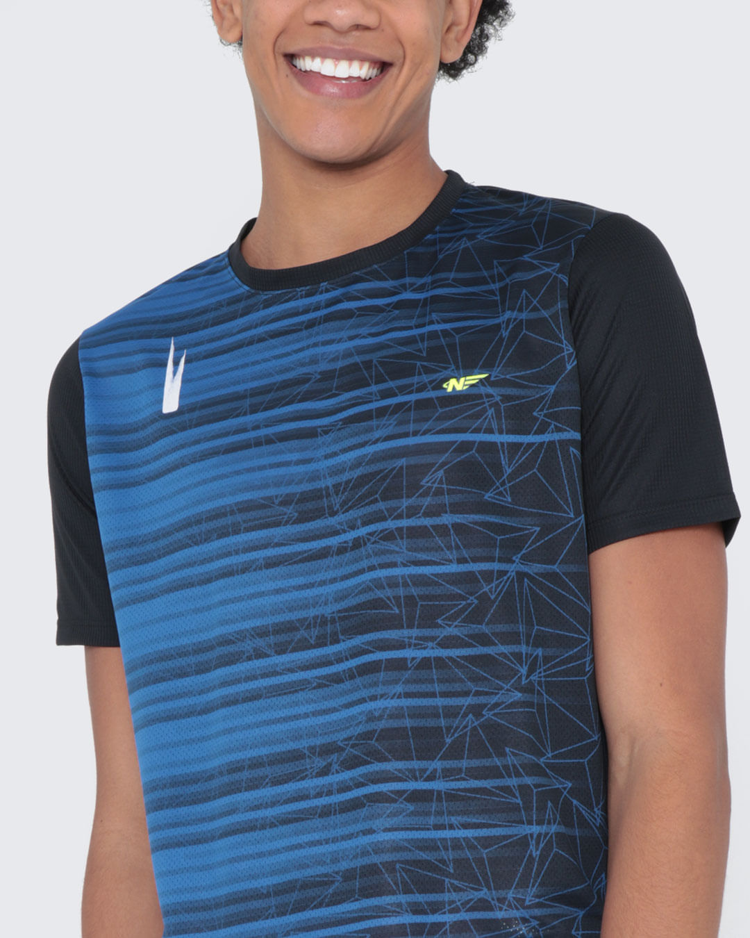 Camiseta-Fitness-Estampada-Azul