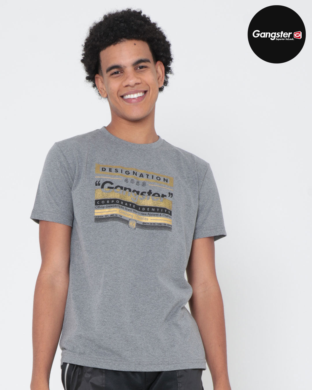 Camiseta-Estampada-Gangster-Cinza