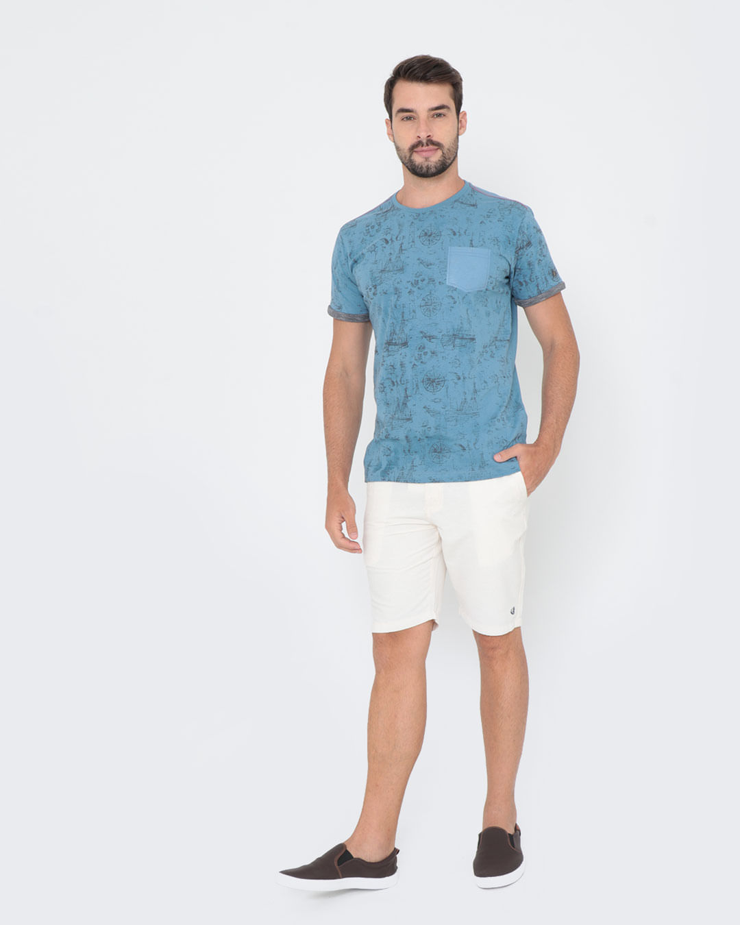Camiseta-Com-Bolso-Estampada-Azul