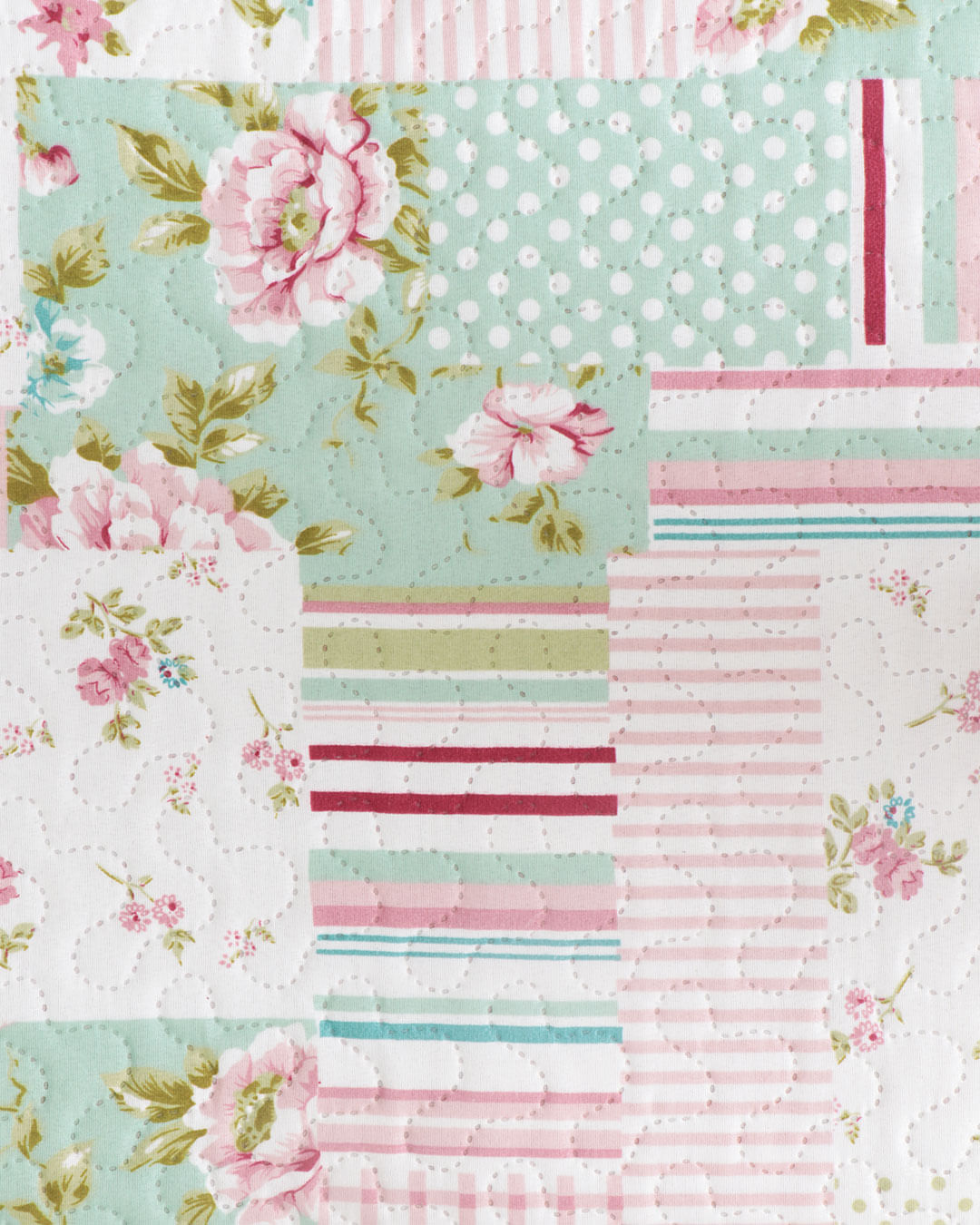 Kit-Colcha-King-Lilly-Dupla-Face-Rosa-e-Verde