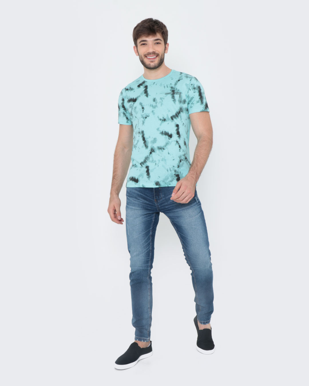 Calca-Jeans-Masculina-Estonada-Azul