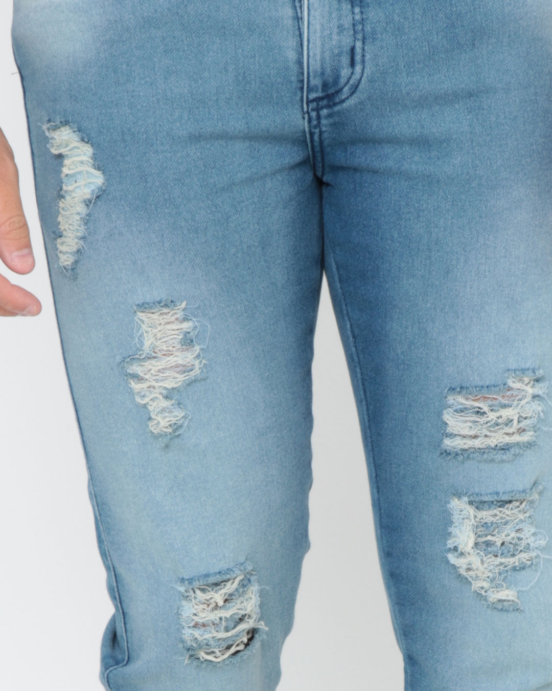 Calca-Jeans-Moletinho-Masculina-Reta-Destroyed-Azul
