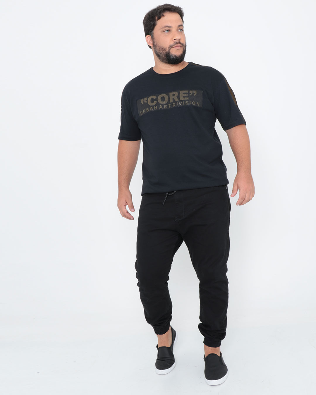 Camiseta-Plus-Size-Recorte-Tela-Preta
