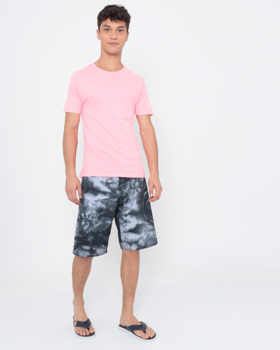 Camiseta-Basica-Lisa-Neon-Rosa