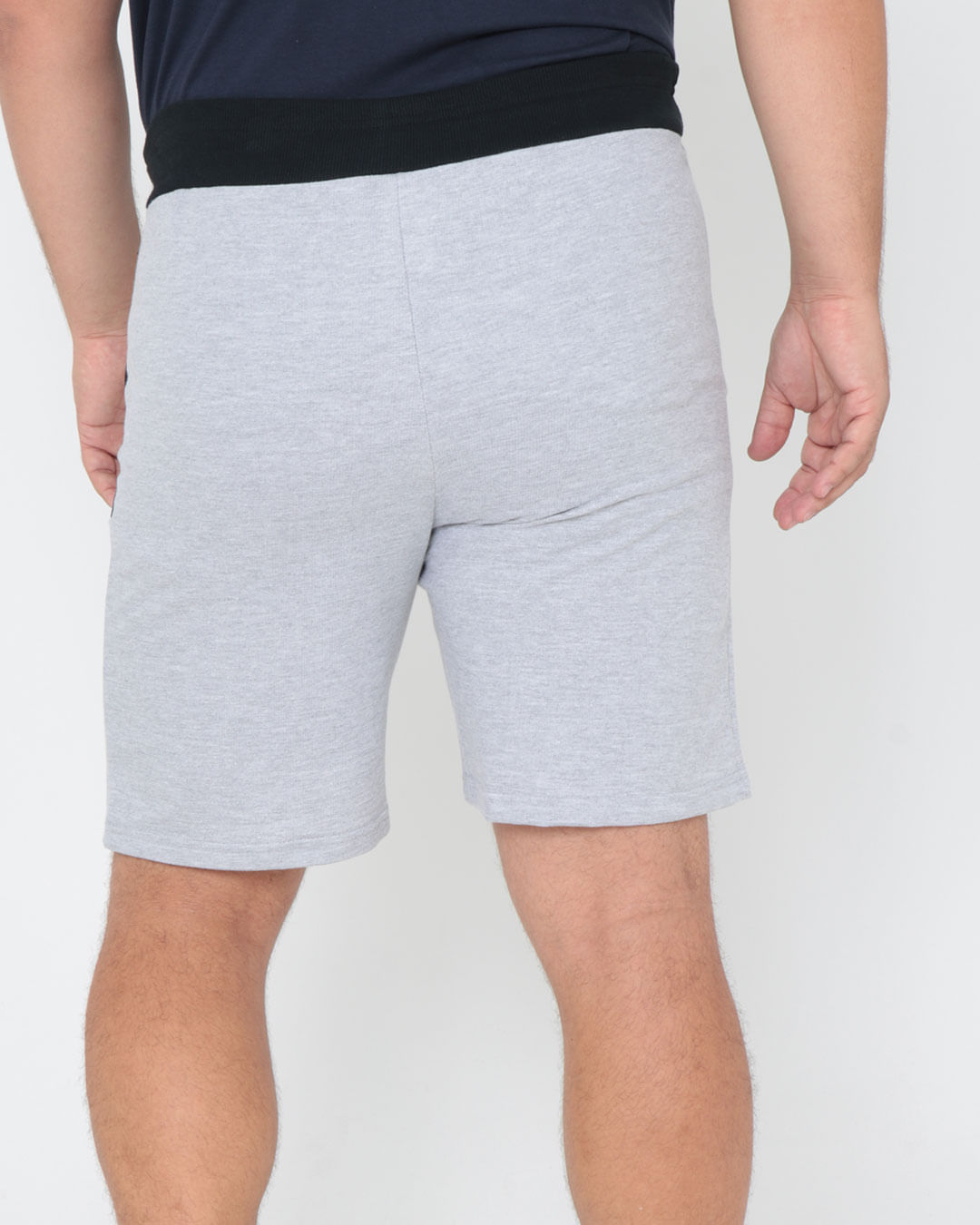 Bermuda-Masculina-Plus-Size-Moletinho-Cinza