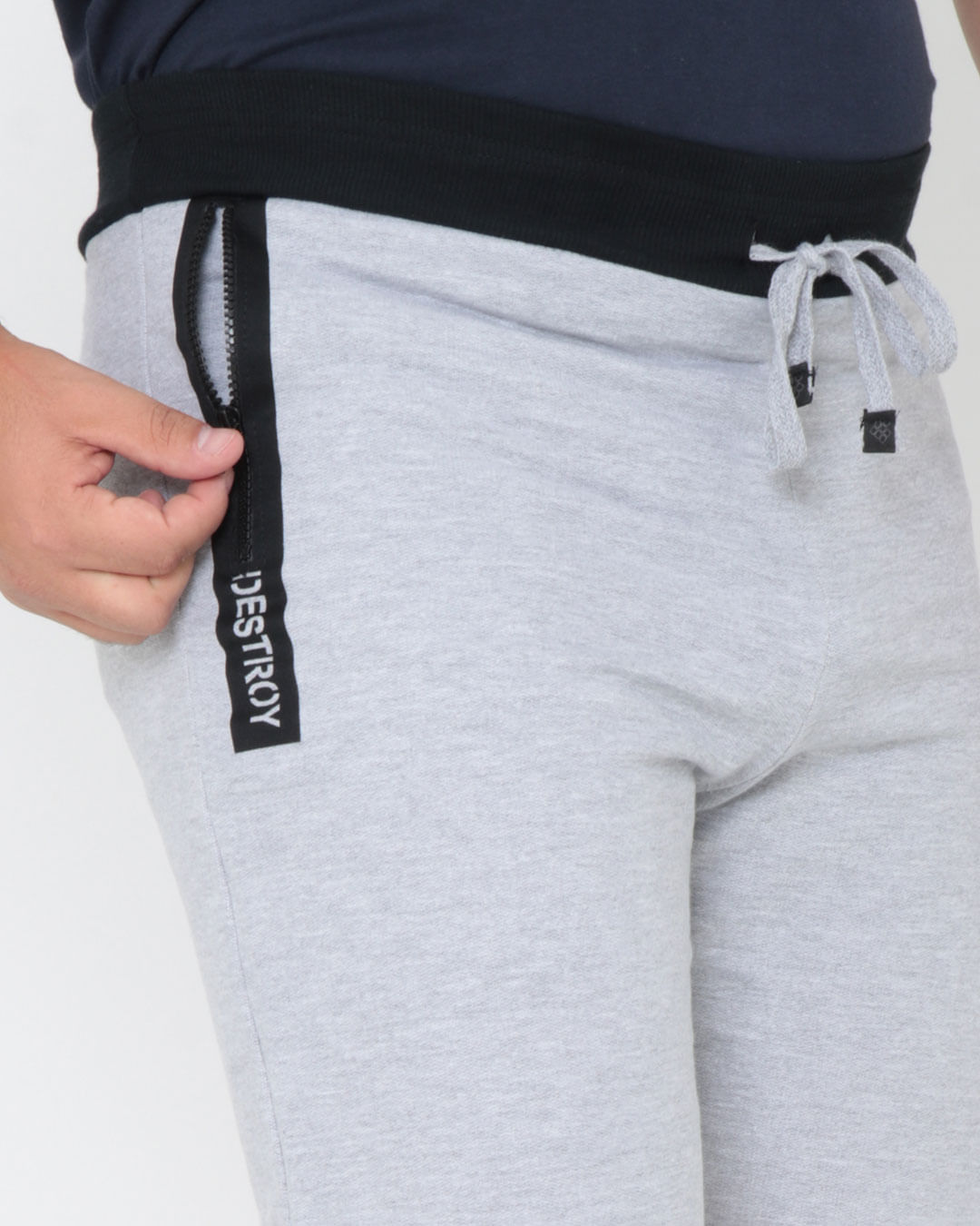 Bermuda-Masculina-Plus-Size-Moletinho-Cinza