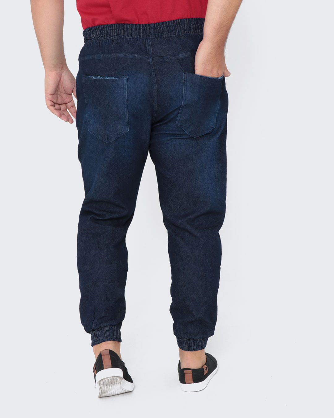 Calca-Jeans-Masculina-Plus-Size-Jogger-Azul-Escuro