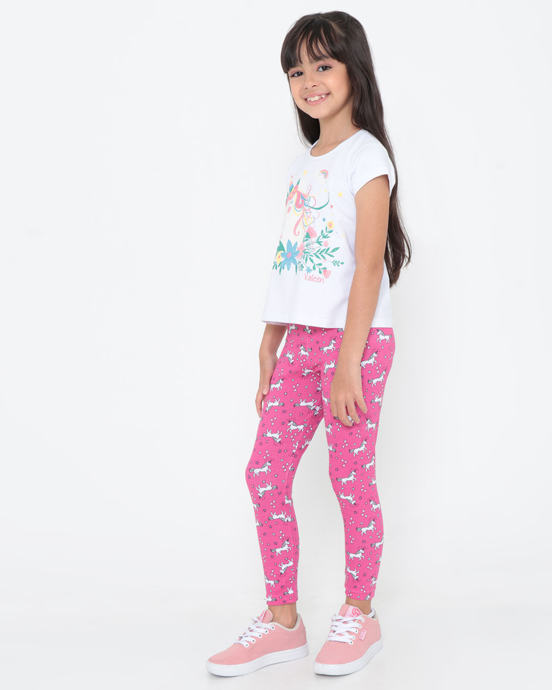 Conjunto-Infantil-Unicornio-Floral-Branco