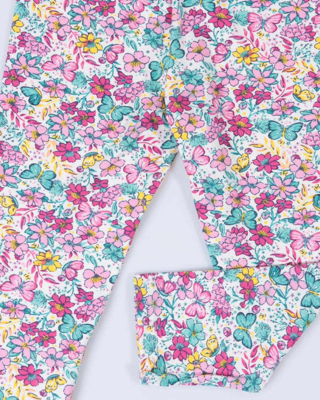 Calca-Bebe-Legging-Estampa-Floral-Rosa