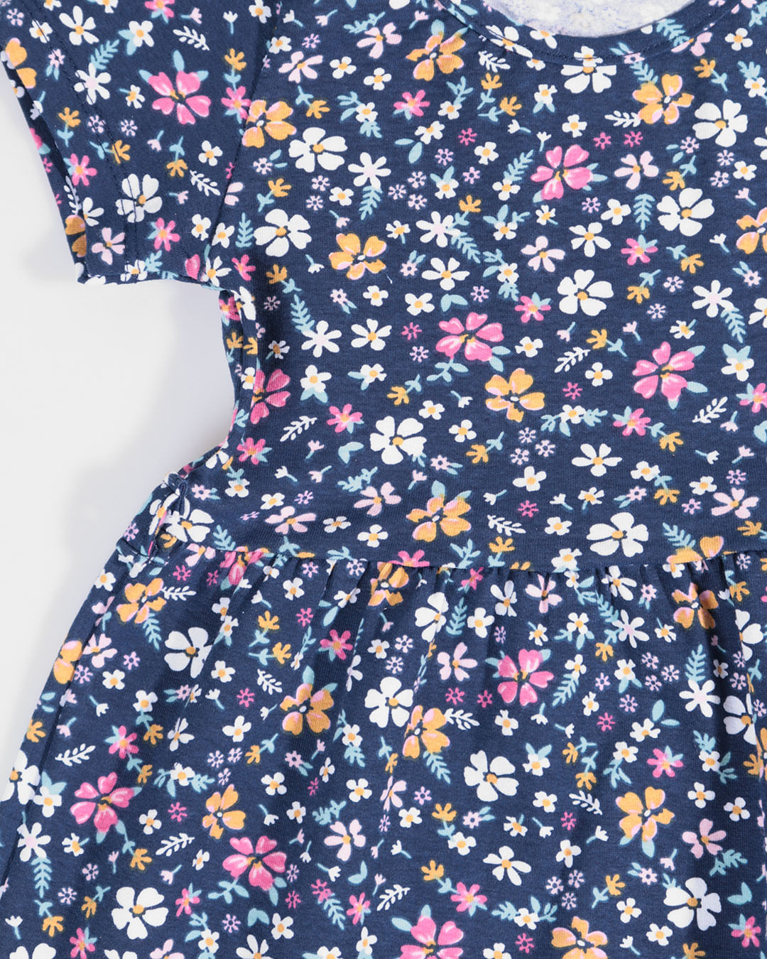 Vestido-Bebe-Com-Cinto-Floral-Azul-Marinho