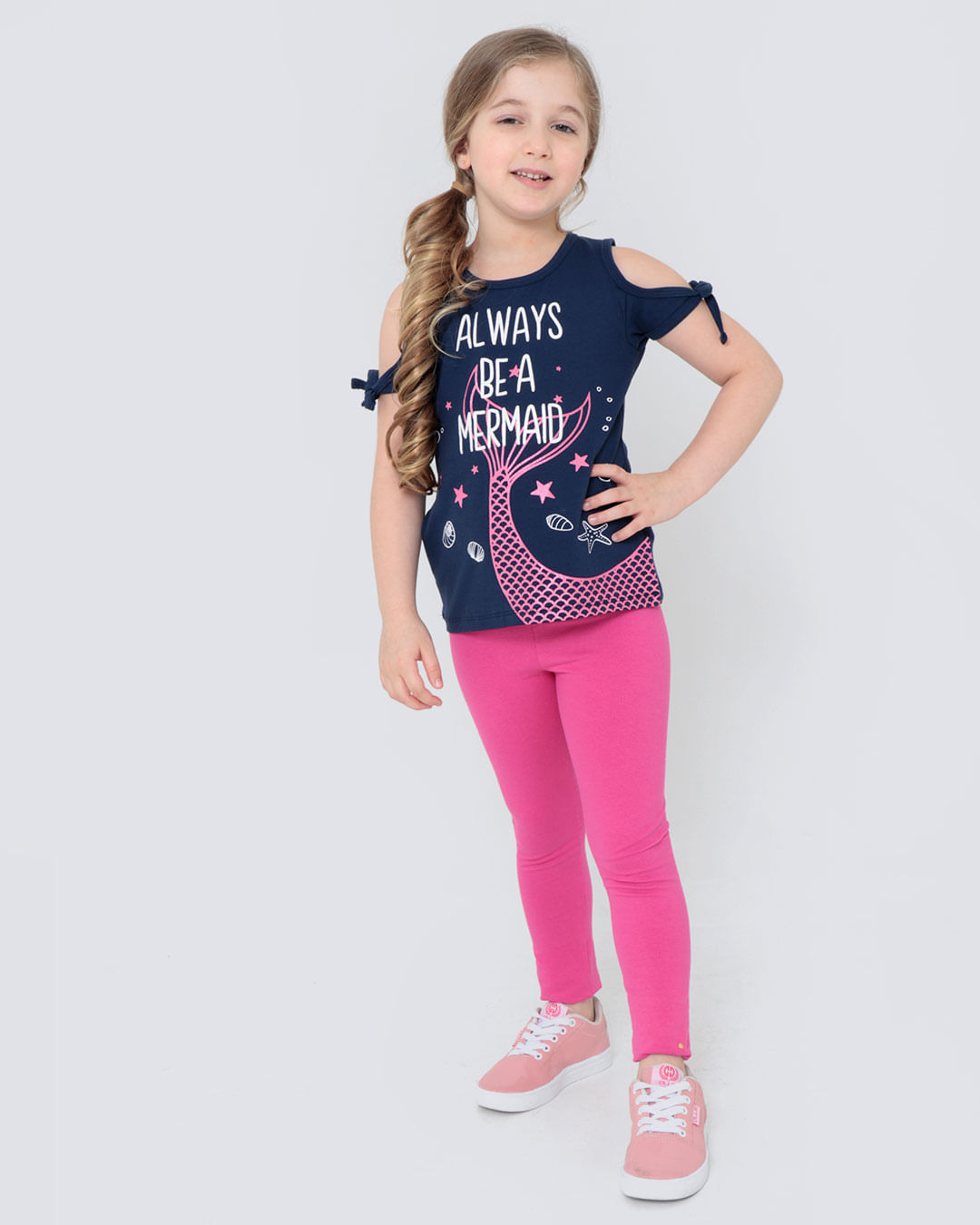 Blusa-Infantil-Open-Shoulder-Brilho-Azul-Marinho