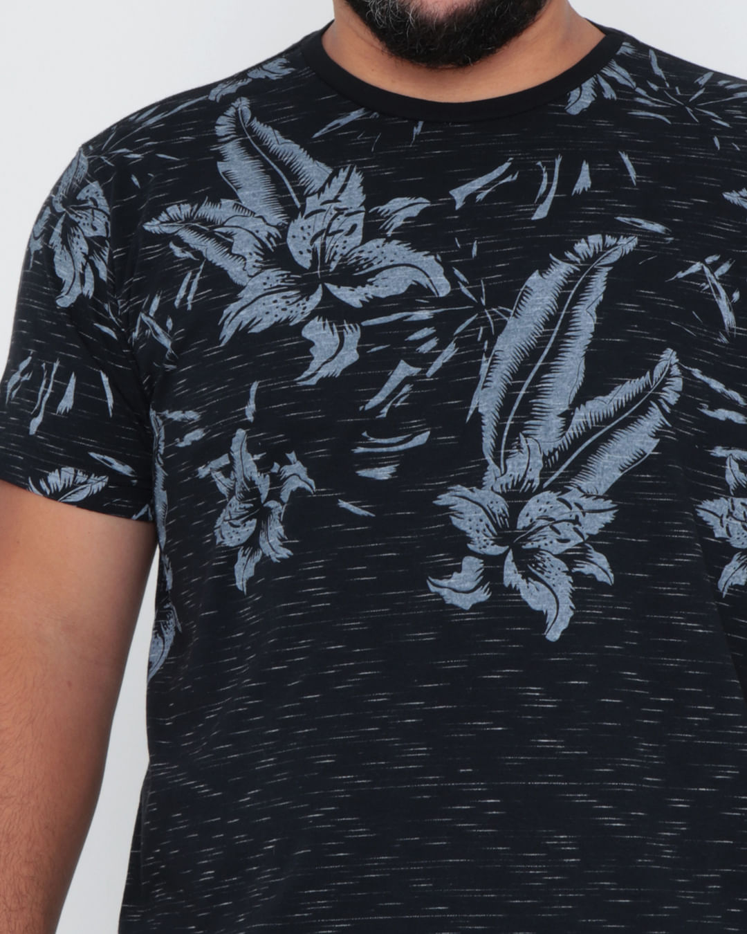 Camiseta-Plus-Size-Manga-Curta-Flame-Preta
