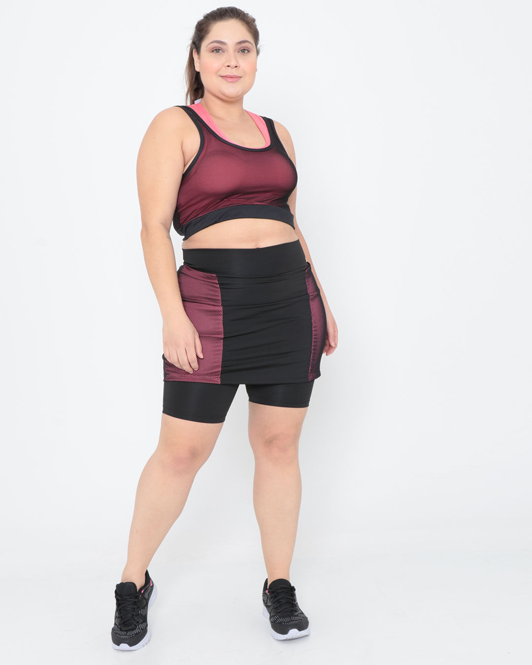 Top-Feminino-Plus-Size-Malha-Rosa-Tule-Preto