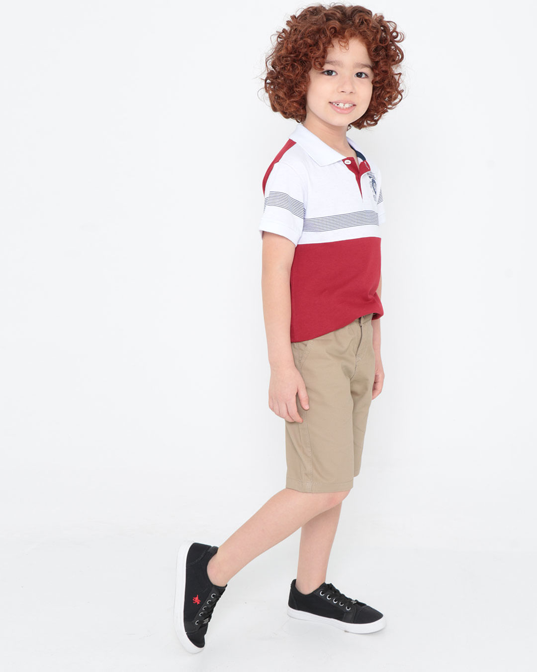 Polo-Infantil-Com-Recorte-Multicor-Listrada-Branca