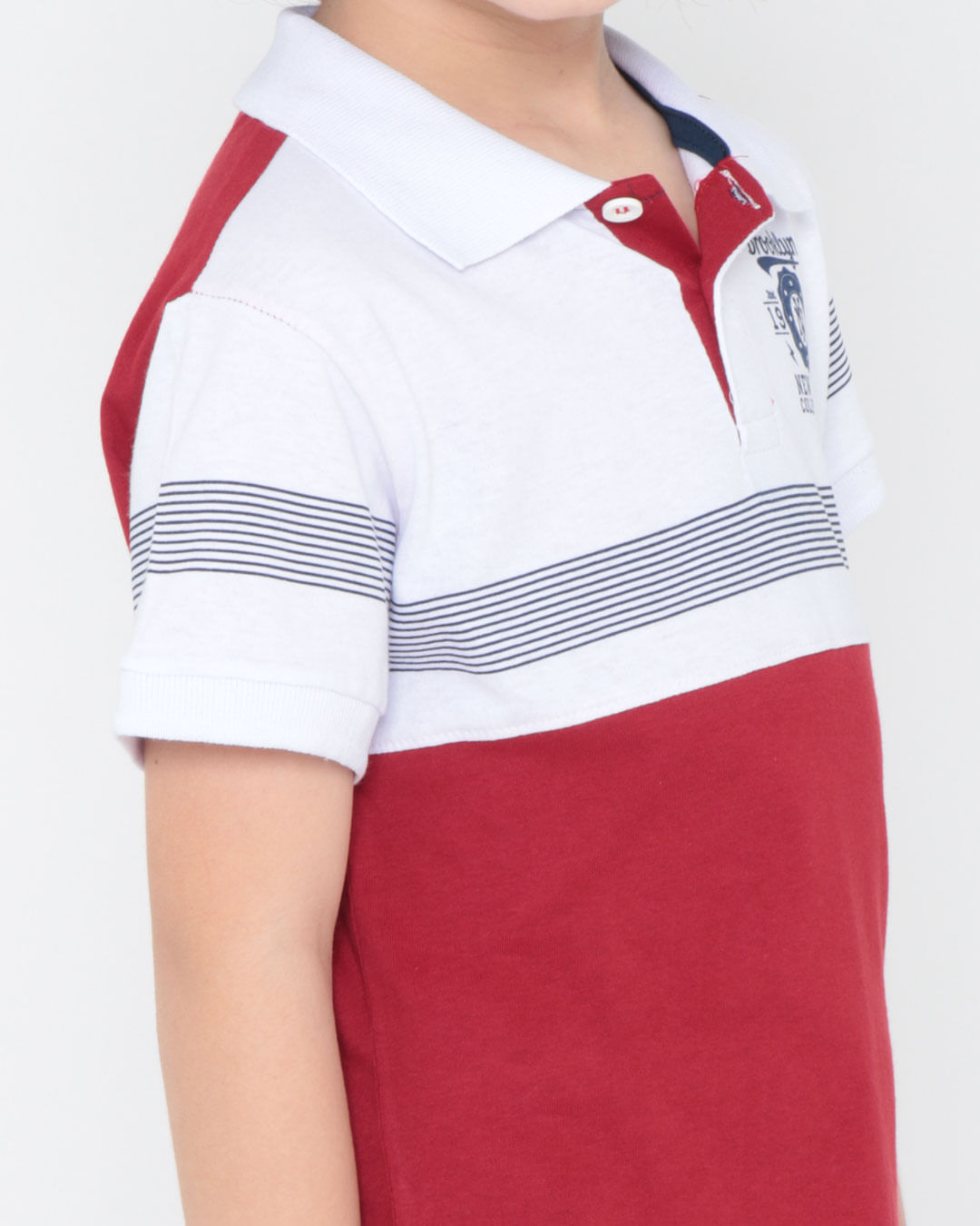 Polo-Infantil-Com-Recorte-Multicor-Listrada-Branca