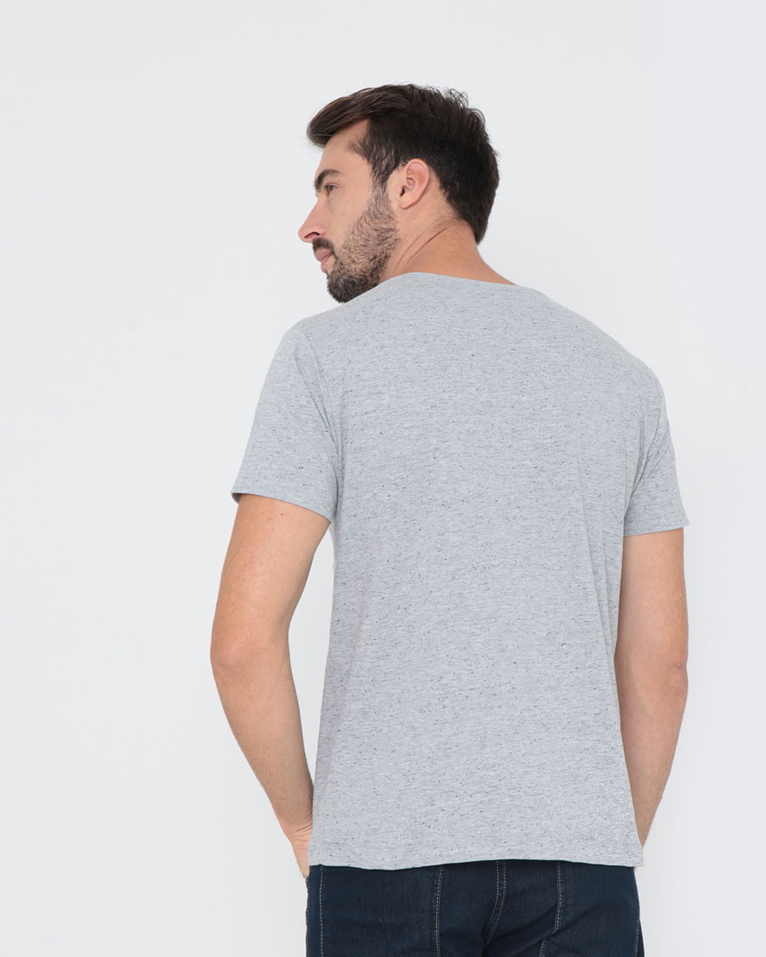 Camiseta-Botone-Mescla-Cinza