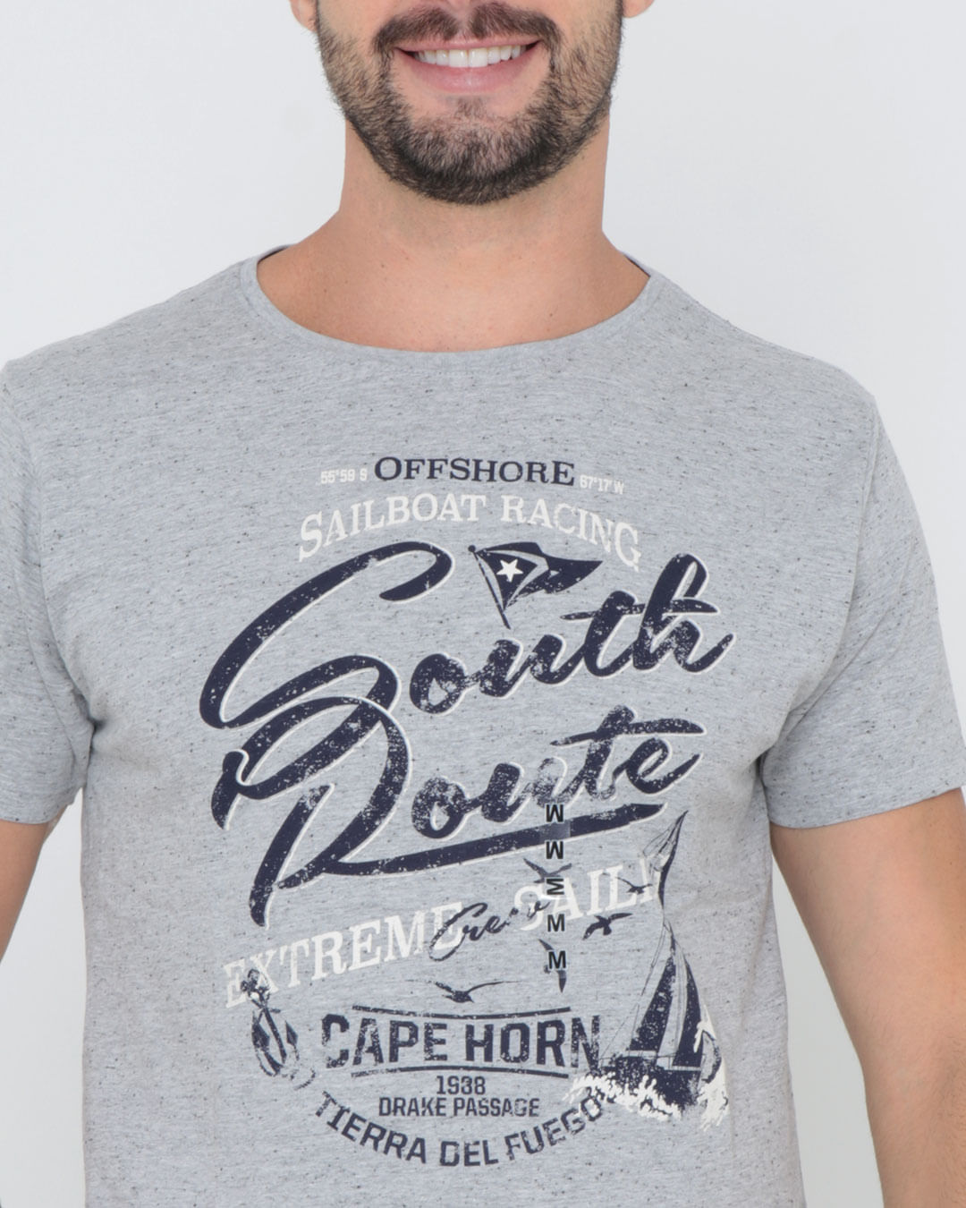 Camiseta-Botone-Mescla-Cinza