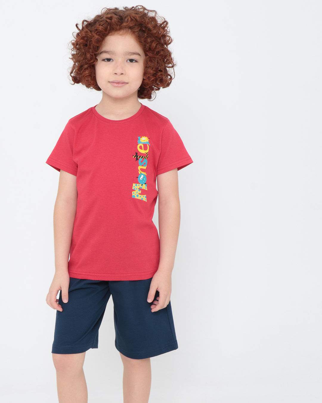 Pijama-Infantil-Monstrinhos-Vermelho