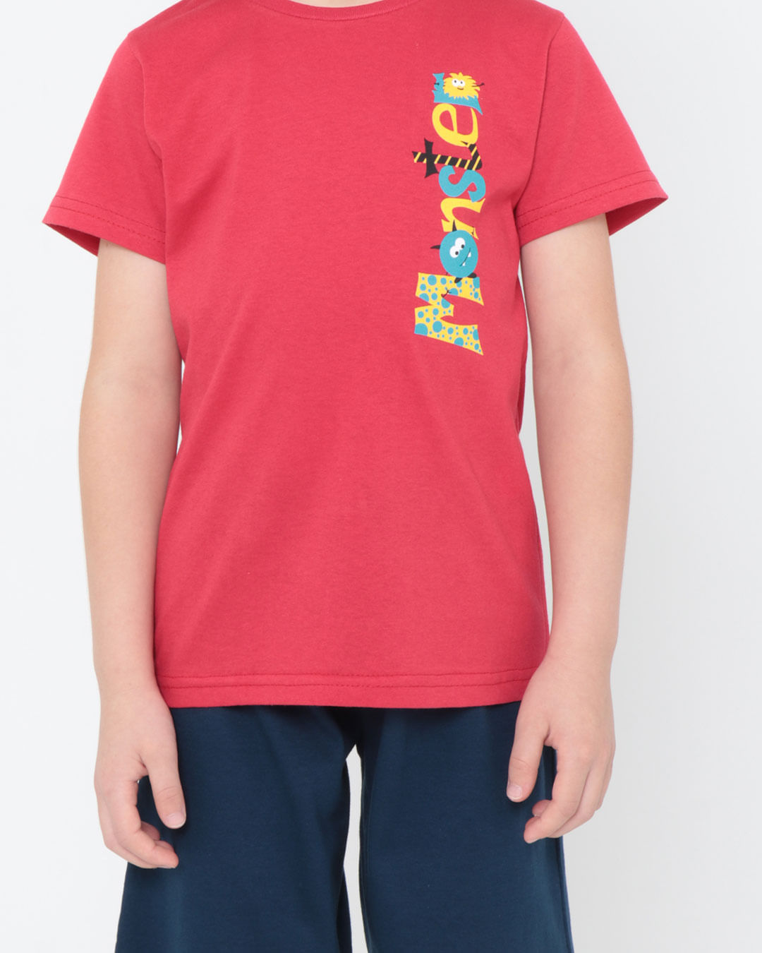 Pijama-Infantil-Monstrinhos-Vermelho