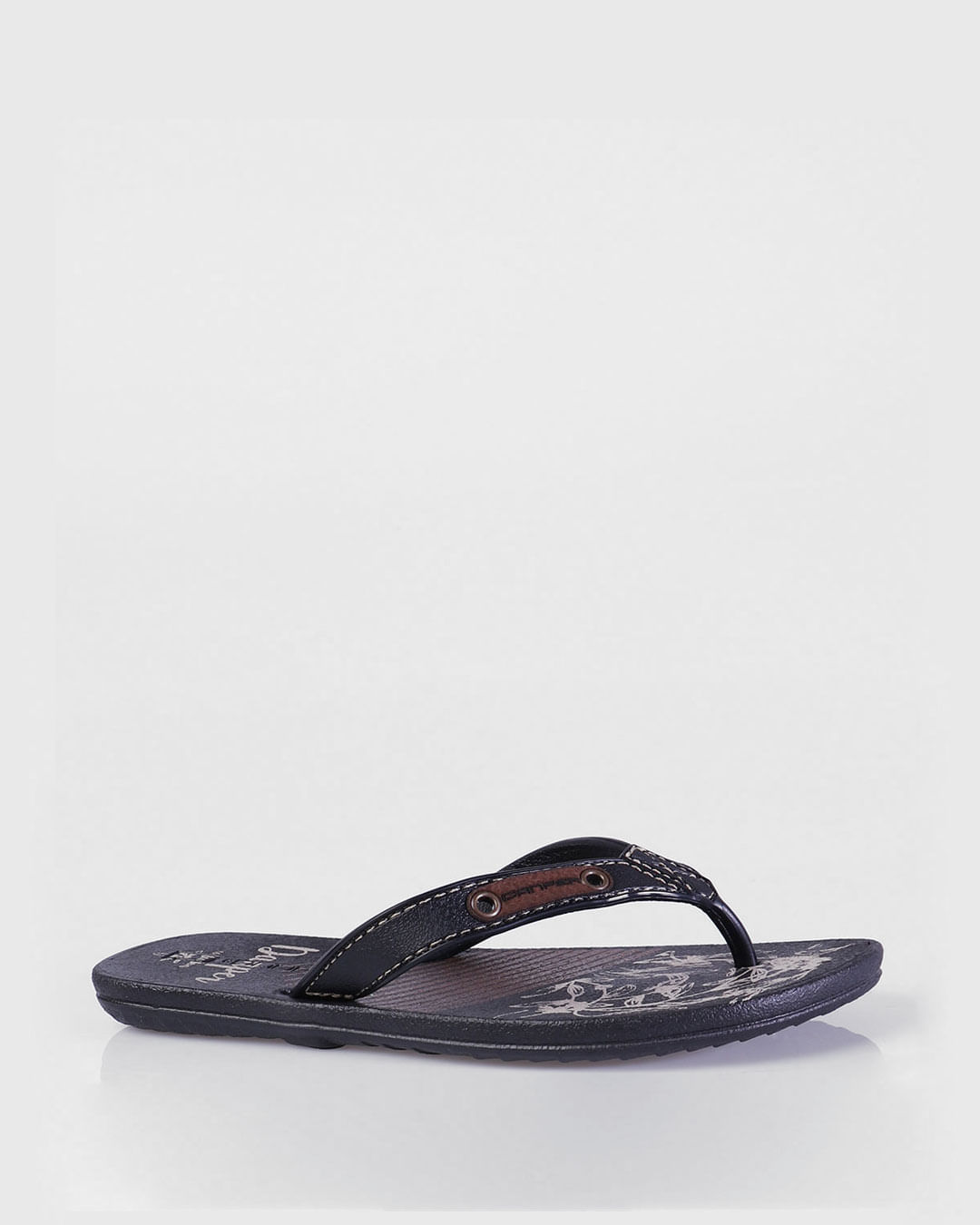 Chinelo-Infantil-Estampado-Marrom-E-Preto