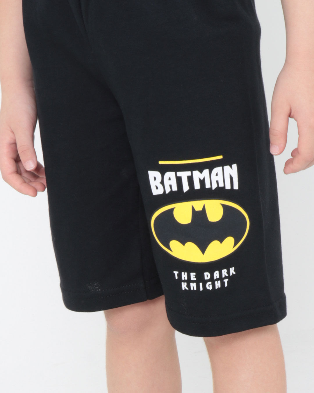 Bermuda-Infantil-Moletinho-Batman-Liga-Da-Justica-Preta