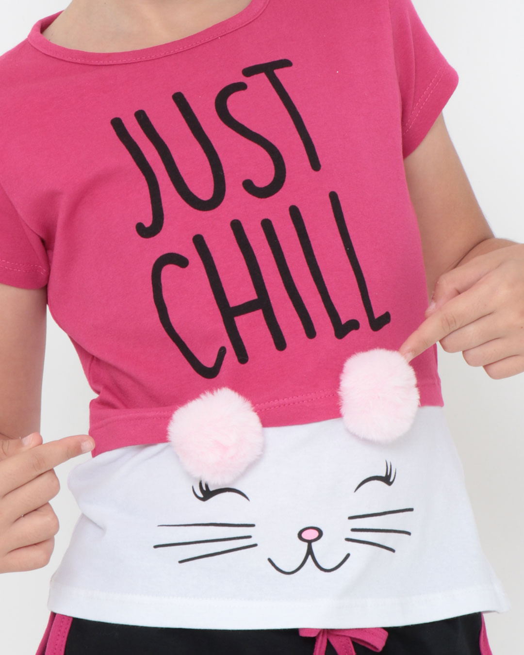 Blusa-Infantil-Pompom-Gatinho-Rosa