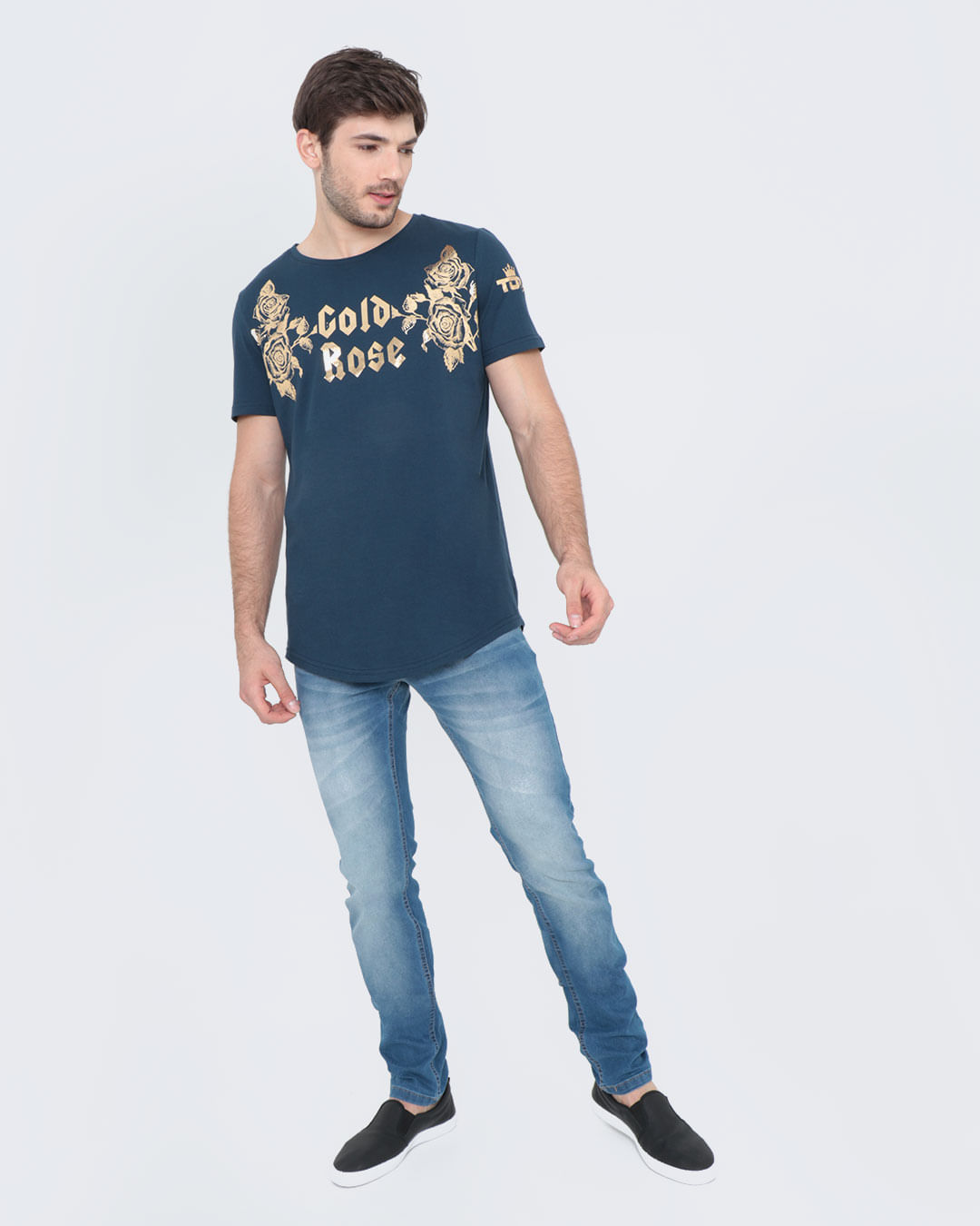 Camiseta-Longline-Estampada-Azul-Marinho