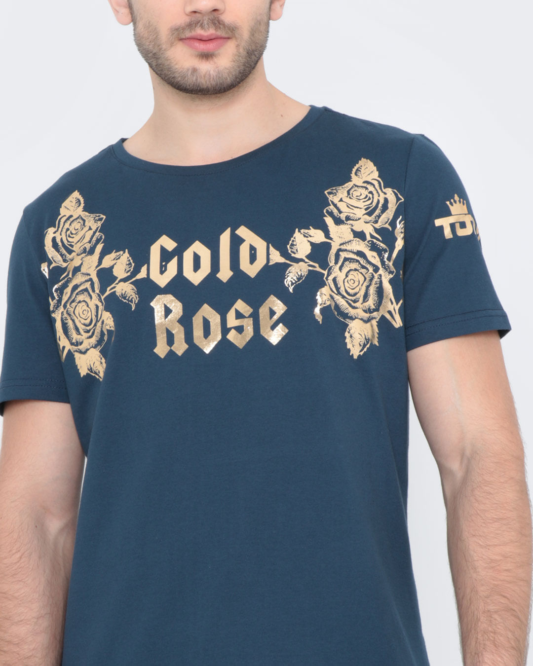 Camiseta-Longline-Estampada-Azul-Marinho