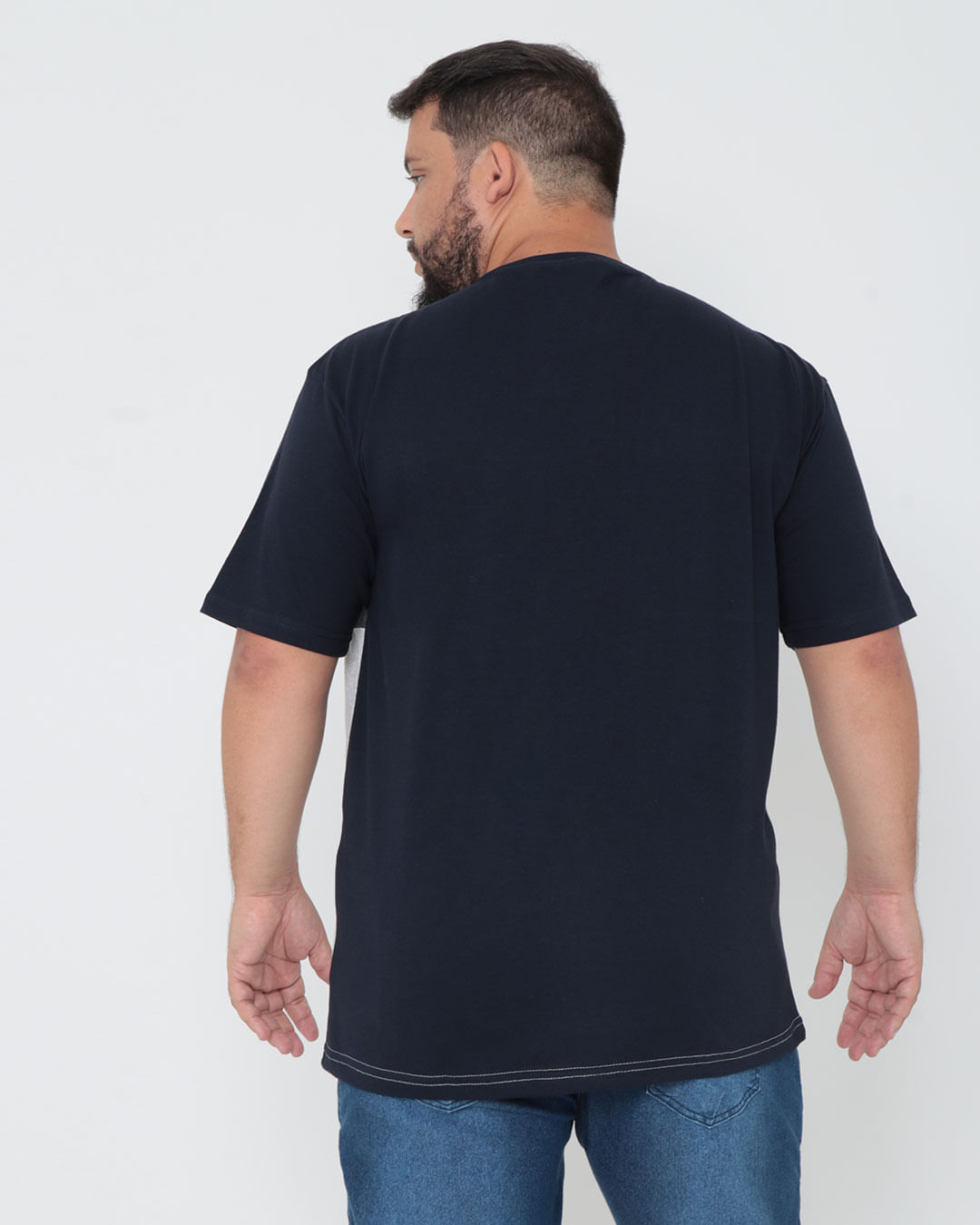Camiseta-Plus-Size-Gangster-Azul-Marinho