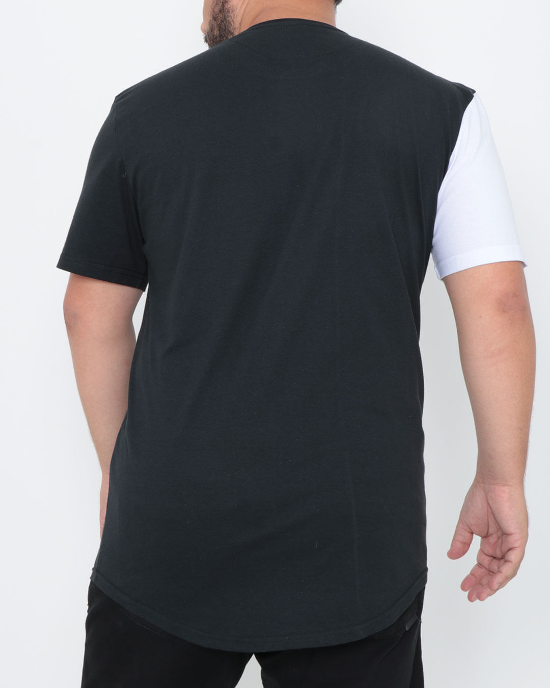 Camiseta-Plus-Size-Recorte-Flame-Preta