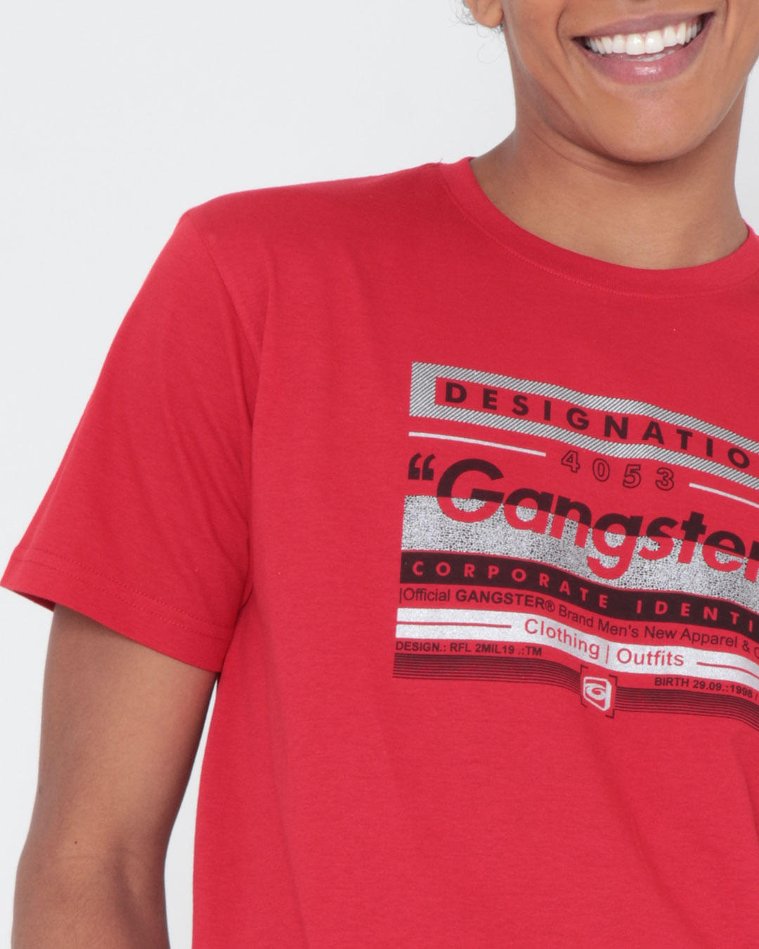 Camiseta-Estampada-Gangster-Vermelha