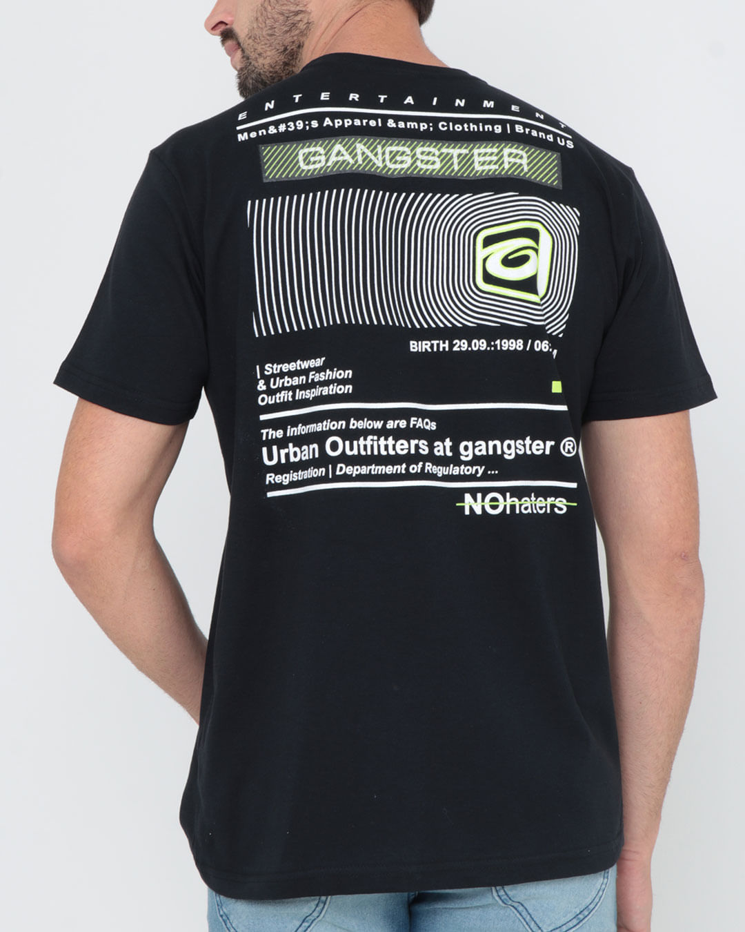 Camiseta-Estampada-Gangster-Preta