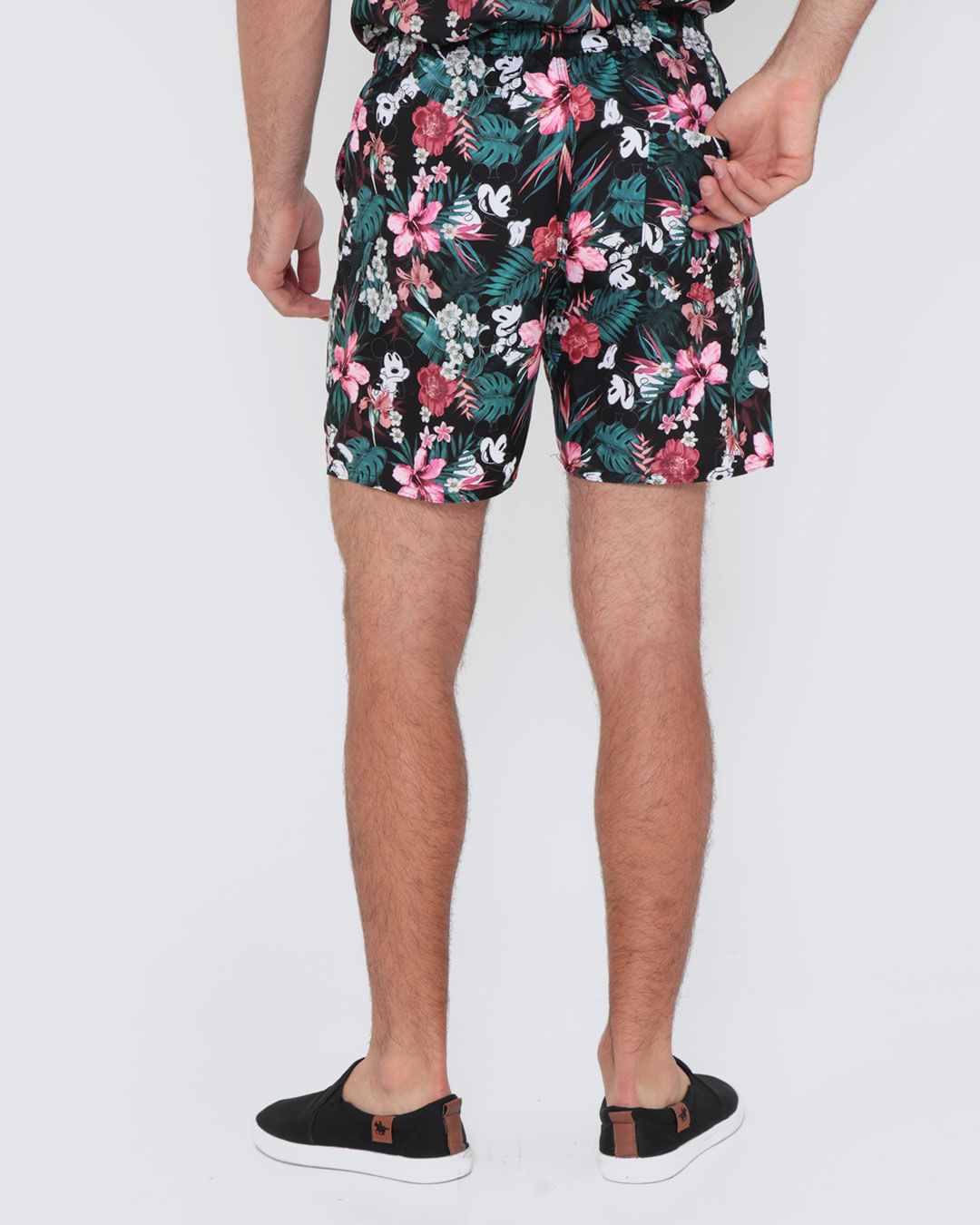 Bermuda-Elast-Tt10935-Mickey-Floral-Es---Preto-Floral