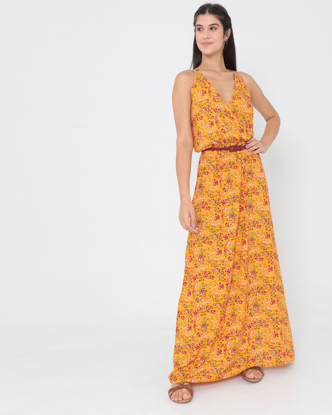 Vestido-6745re-Longo-Estampado---Mostarda--Floral