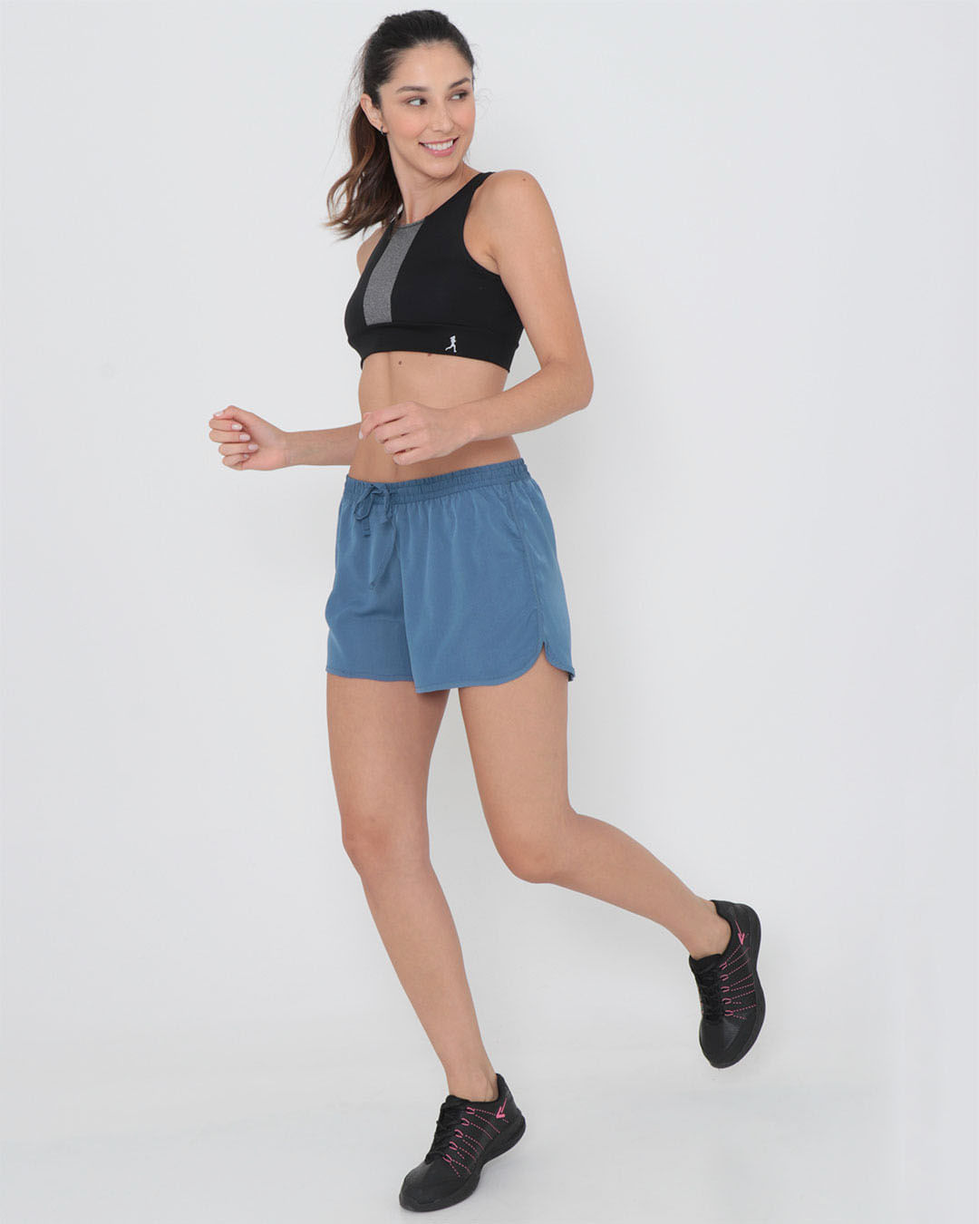 Shorts-Tec-Plano-Liso--214001---Azul-Medio