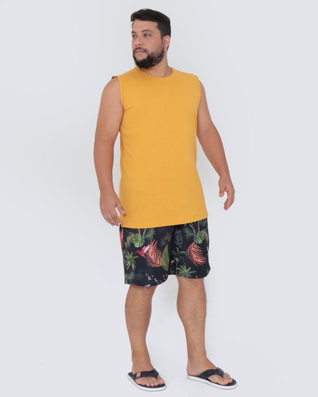 Bermuda-Sortida-Cos-Elastico-Plus-G1g3---Marinho-Floral