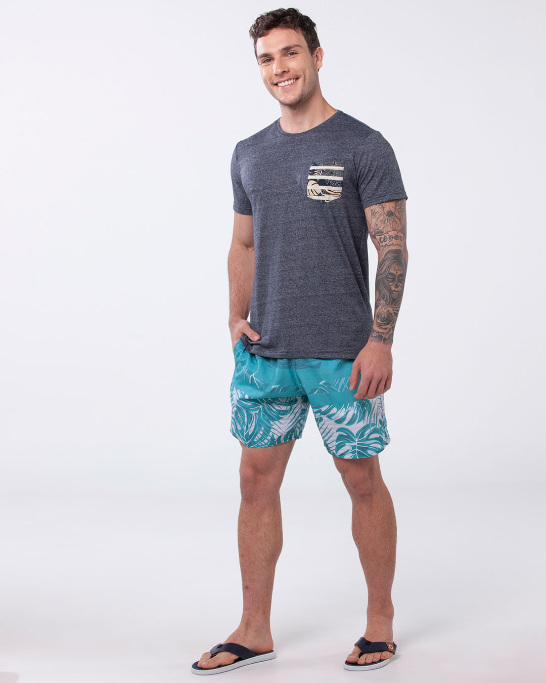 Camiseta-27667-Surf-Bolso-Estampado---Mescla-Escuro