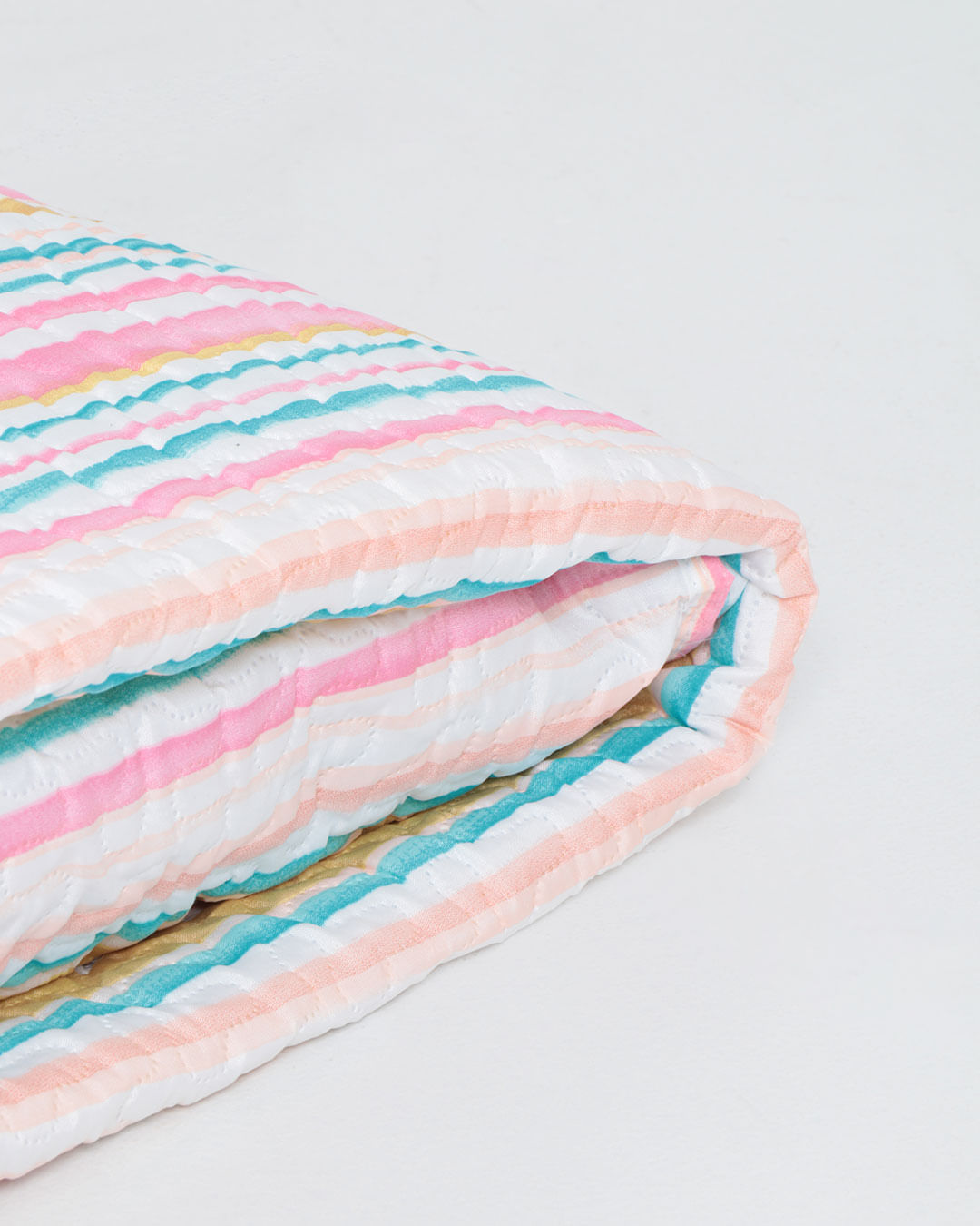 Colcha-Casal-Matelada-Soft-Com-Vies---Rosa-Listrado