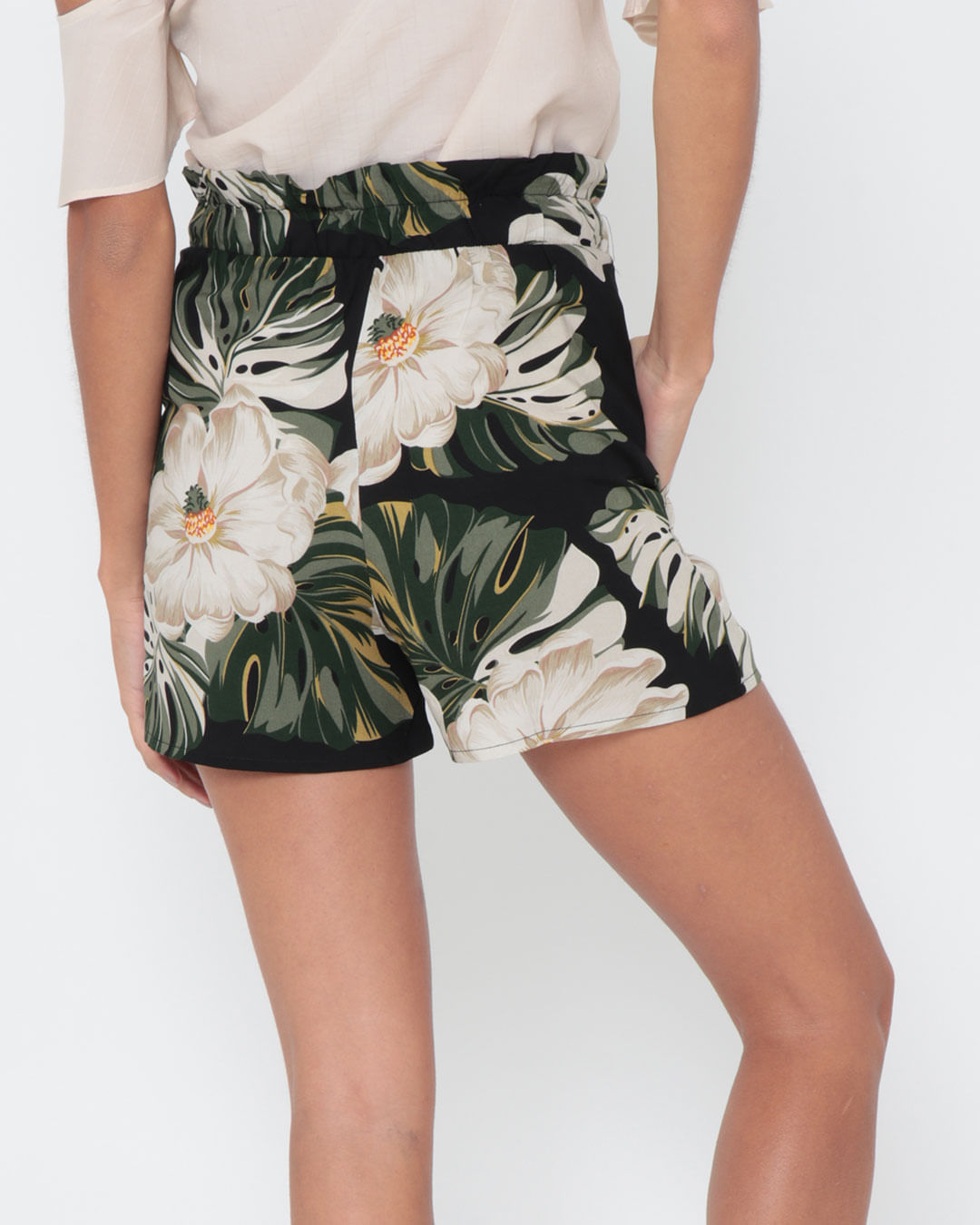 Shorts-7540re-Viscose-Estampado---Preto-Floral
