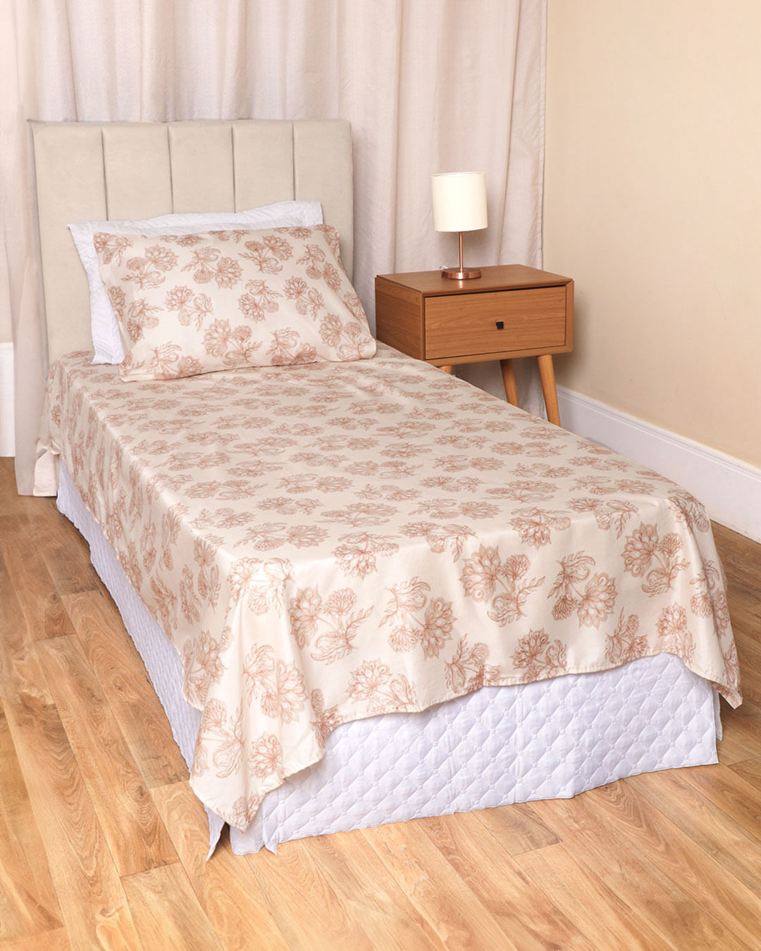 Jogo-De-Cama-Solteiro-Caprice---3-Pecas---Bege-Floral