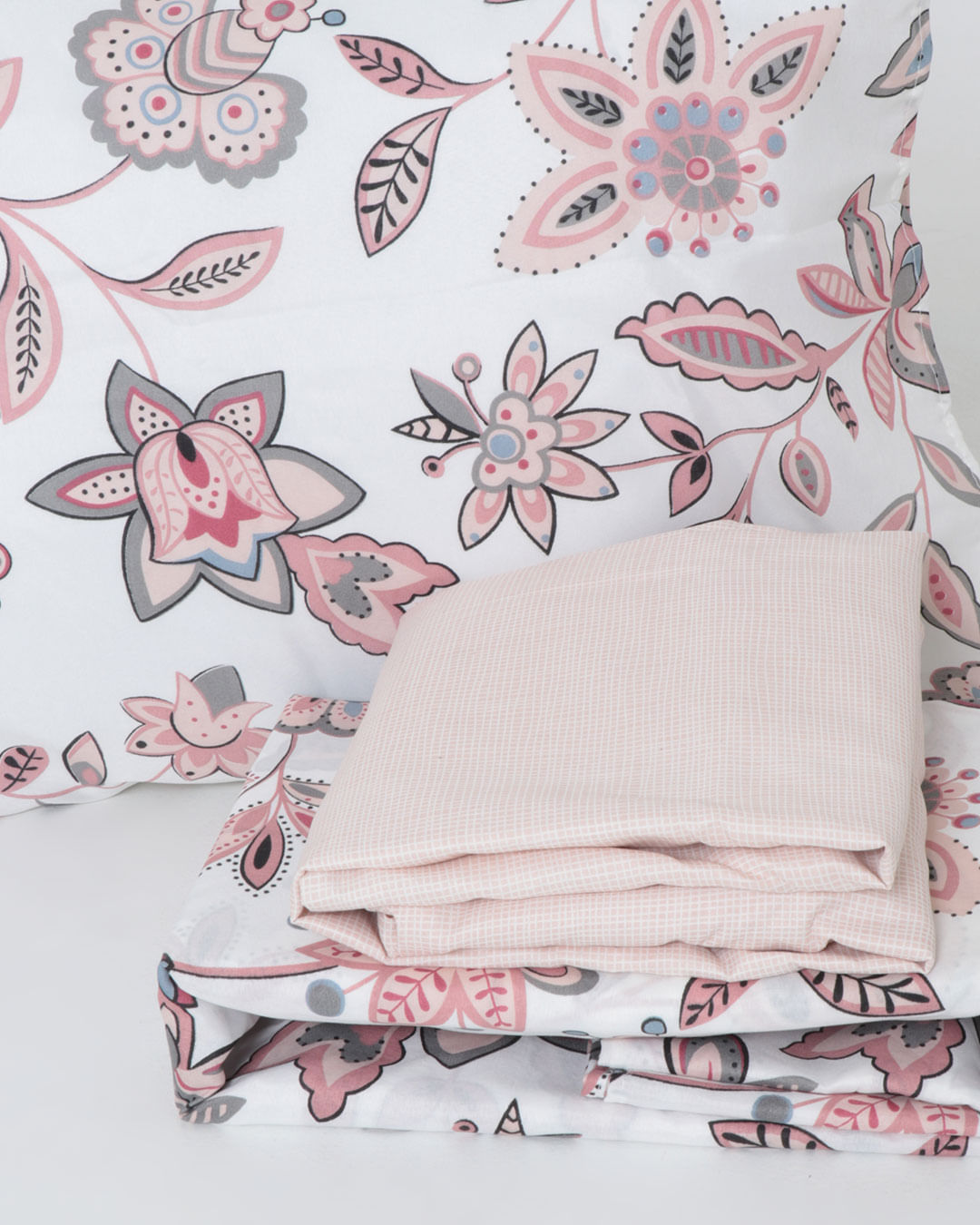 Jogo-De-Cama-Casal-Caprice---4-Pecas---Bege-Floral