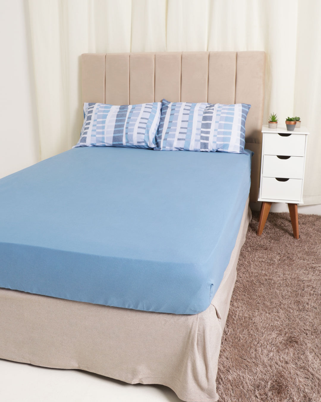 Jg-De-Cama-Casal-Slim-3-Pcs---Azul-Geometrico