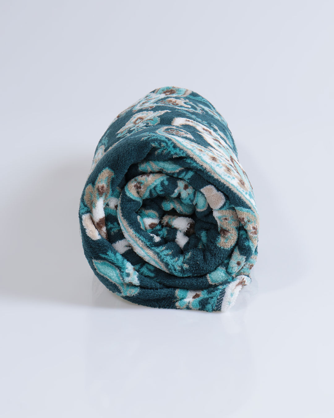 Manta-Solteiro-Estampada---Verde-Floral
