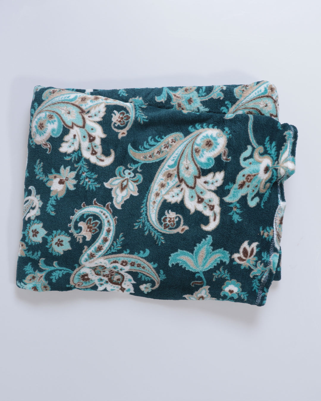 Manta-Solteiro-Estampada---Verde-Floral