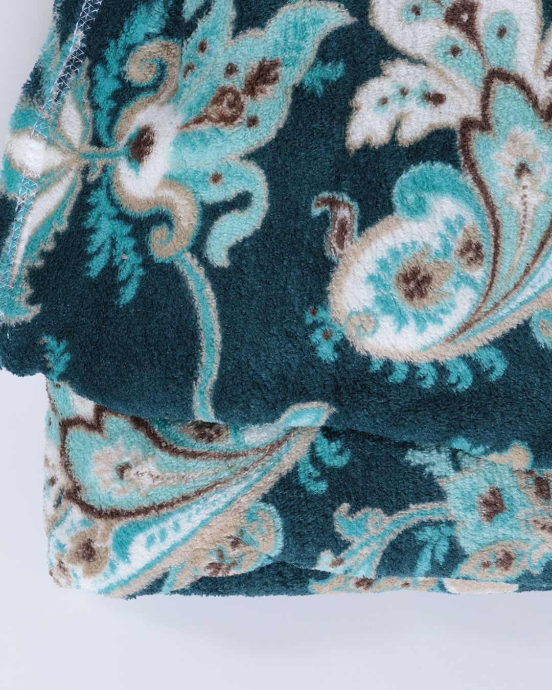 Manta-Solteiro-Estampada---Verde-Floral